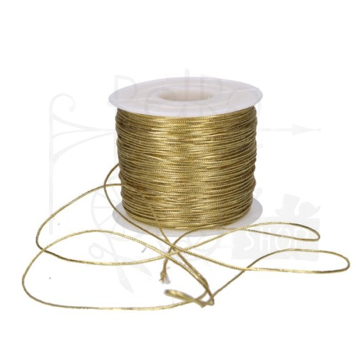 Sznurek metalizowany złoty 0.8mm 100m