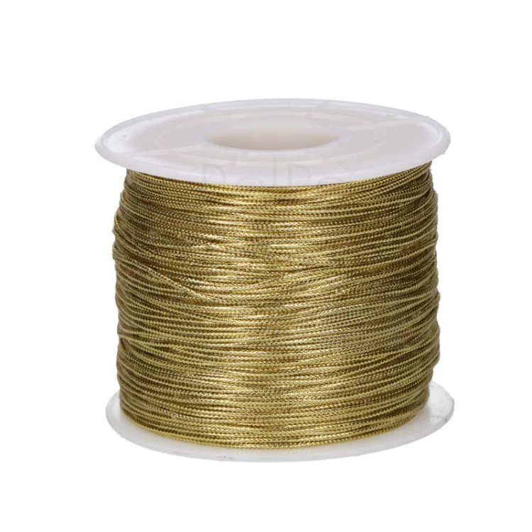 Sznurek metalizowany złoty 0.8mm 100m