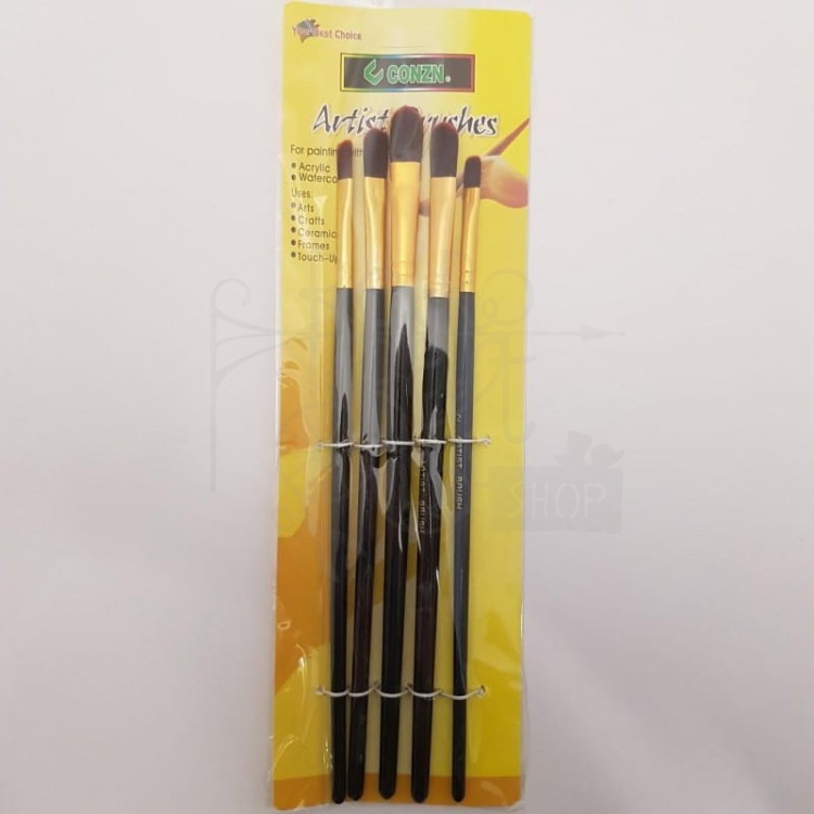 Zestaw pędzli koci język 6szt 358036 Pentart