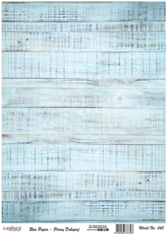 Papier ryżowy A4 niebieskie deski PR0543 Cadence