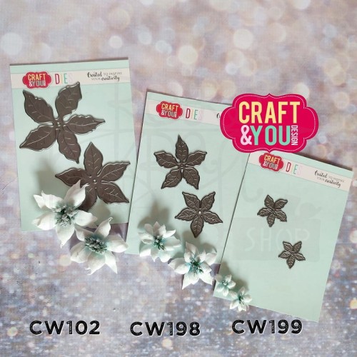 Wykrojnik Mini Poinsettia Mini poinsencja CW199 Craft&amp;You Design