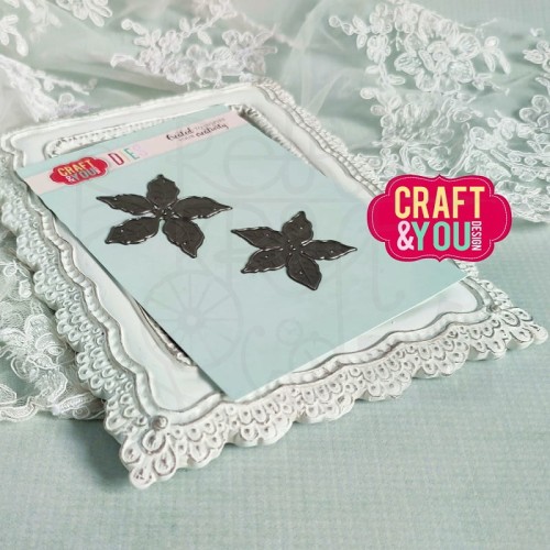 Wykrojnik Midi Poinsettia Średnia poinsencja CW198 Craft&amp;You Design