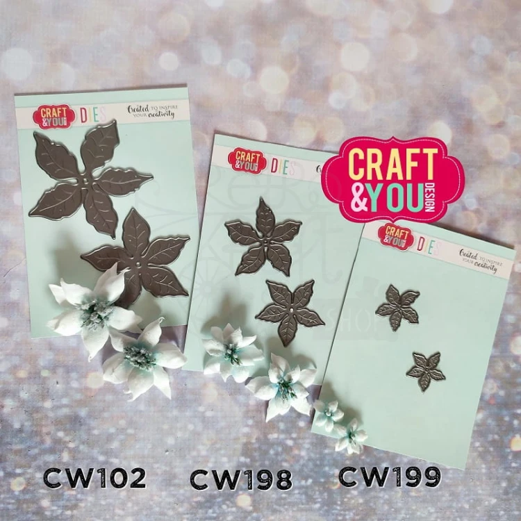 Wykrojnik Midi Poinsettia Średnia poinsencja CW198 Craft&amp;You Design