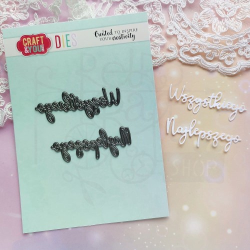 Wykrojnik napis Wszystkiego Najlepszego CW187 Craft&amp;You Design