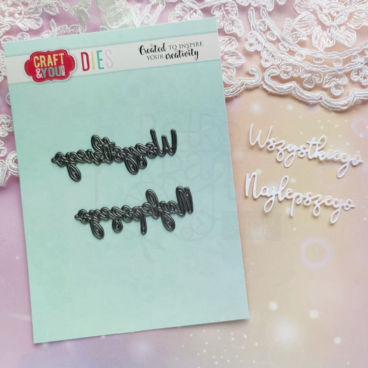 Wykrojnik napis Wszystkiego Najlepszego CW187 Craft&amp;You Design