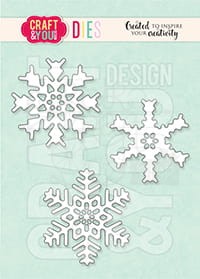 Wykrojnik Set of Snowflakes Zestaw śnieżynek CW156 Craft&amp;You Design