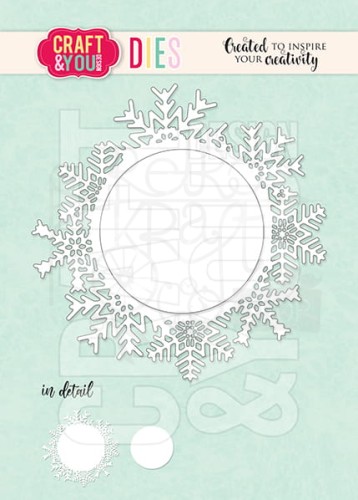 Wykrojnik Snowflake frame Śnieżynkowa ramka CW154 Craft&amp;You Design