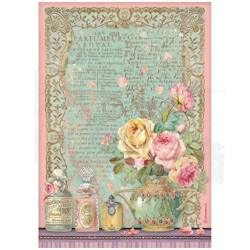 Papier ryżowy A4 Rose Parfum Perfumeria DFSA4735 Stamperia