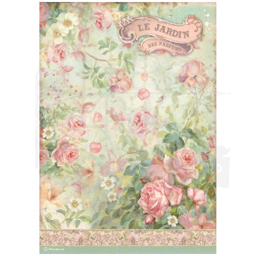 Papier ryżowy A4 Rose Parfum Le Jardin DFSA4737 Stamperia