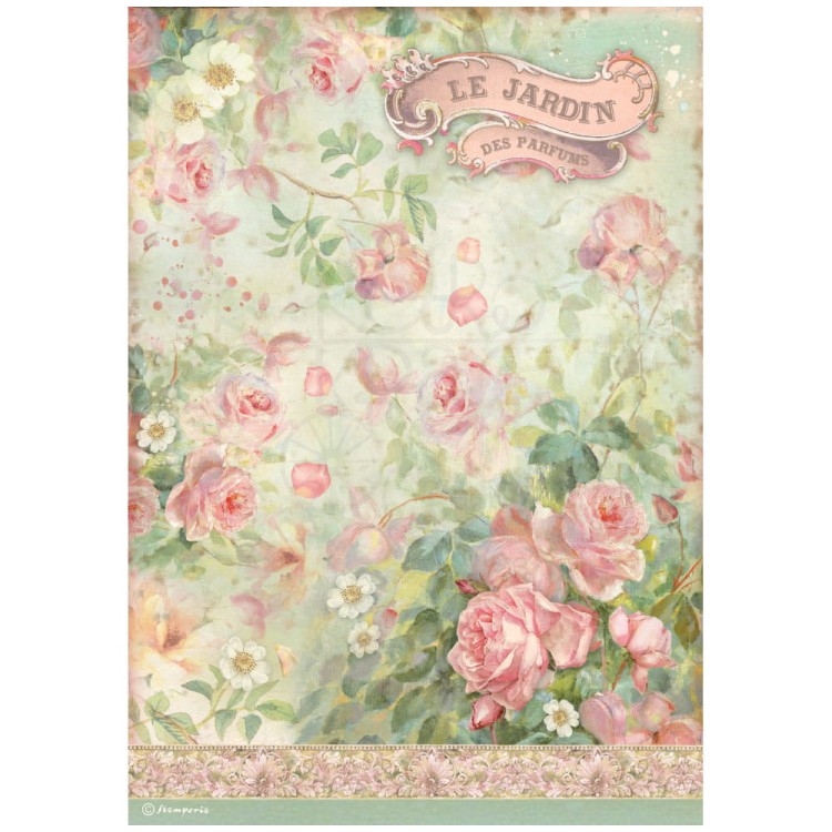 Papier ryżowy A4 Rose Parfum Le Jardin DFSA4737 Stamperia