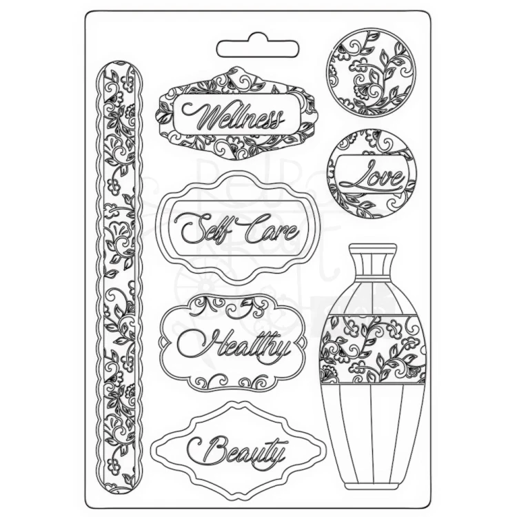 Foremka tekstura A5 Rose Parfum Plates Dekoracje K3PTA5636 Stamperia
