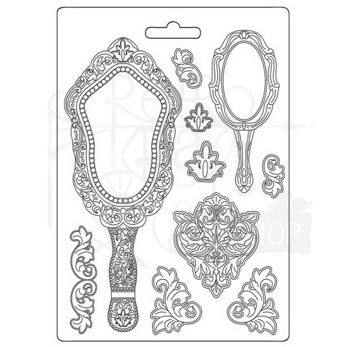 Foremka tekstura A5 Rose Parfum Mirrors Lustereczko K3PTA5639 Stamperia