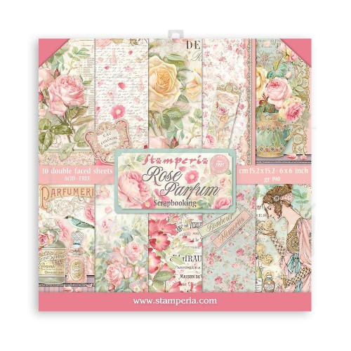 Zestaw papierów 15x15 Rose Parfum SBBXS26 Stamperia