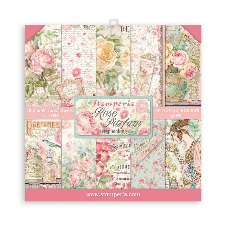 Zestaw papierów 15x15 Rose Parfum SBBXS26 Stamperia