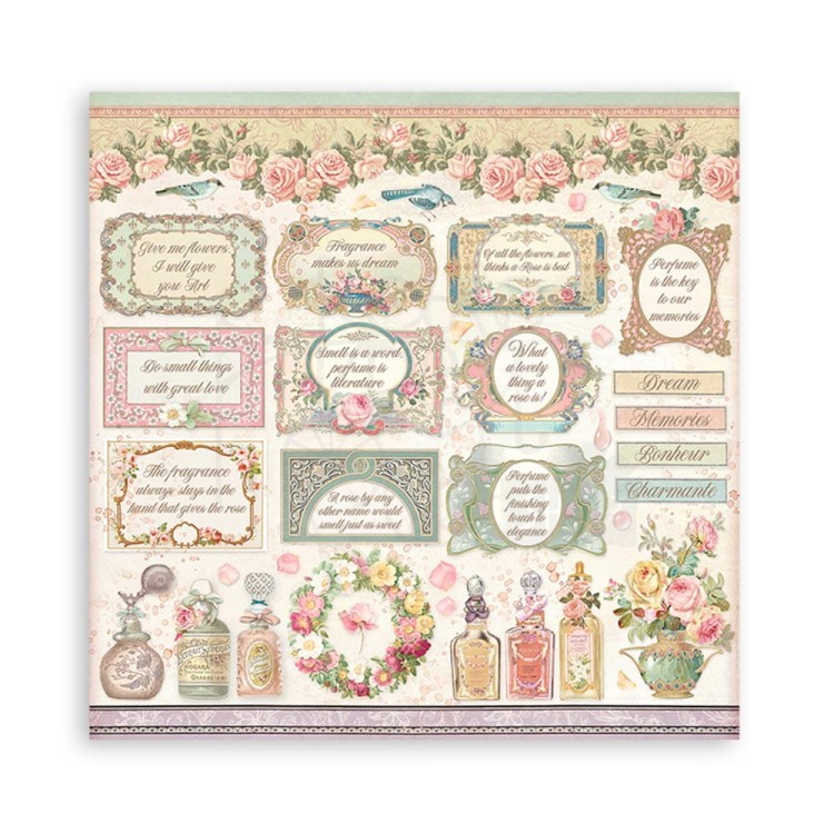 Zestaw papierów 15x15 Rose Parfum SBBXS26 Stamperia