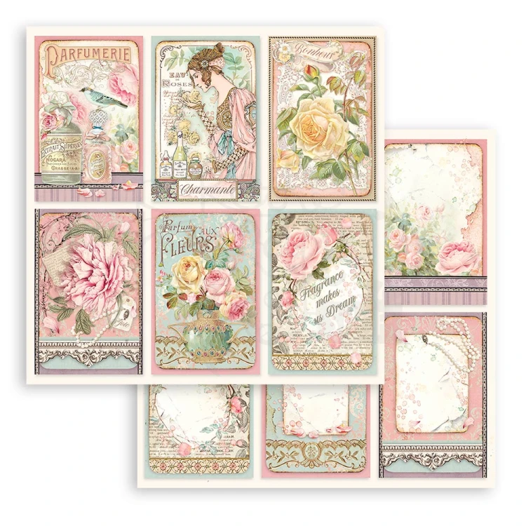 Zestaw papierów 15x15 Rose Parfum SBBXS26 Stamperia