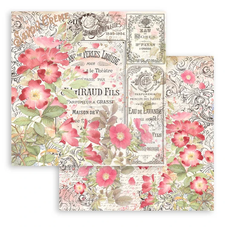 Zestaw papierów 15x15 Rose Parfum SBBXS26 Stamperia