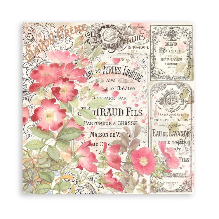 Zestaw papierów 15x15 Rose Parfum SBBXS26 Stamperia
