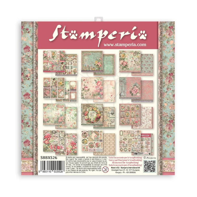 Zestaw papierów 15x15 Rose Parfum SBBXS26 Stamperia