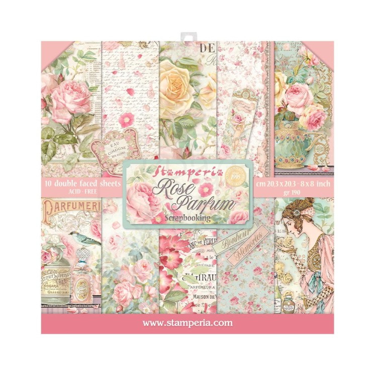 Zestaw papierów 20x20 Rose Parfum SBBS73 Stamperia