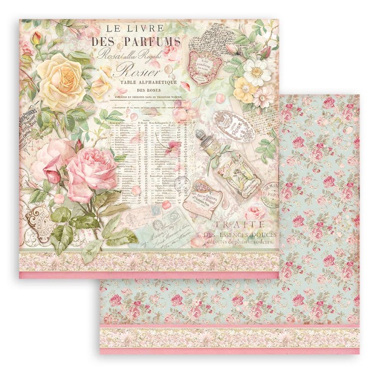Zestaw papierów 20x20 Rose Parfum SBBS73 Stamperia