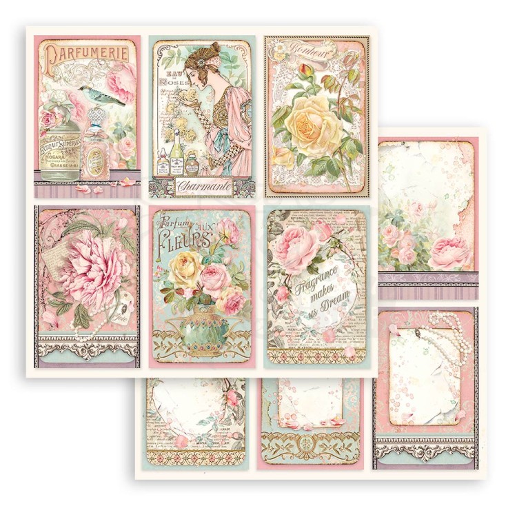 Zestaw papierów 20x20 Rose Parfum SBBS73 Stamperia