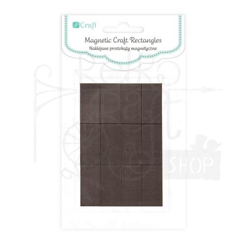 Naklejki prostokąty magnetyczne 1.27x2.5cm 12szt DPMG-002 dpCraft