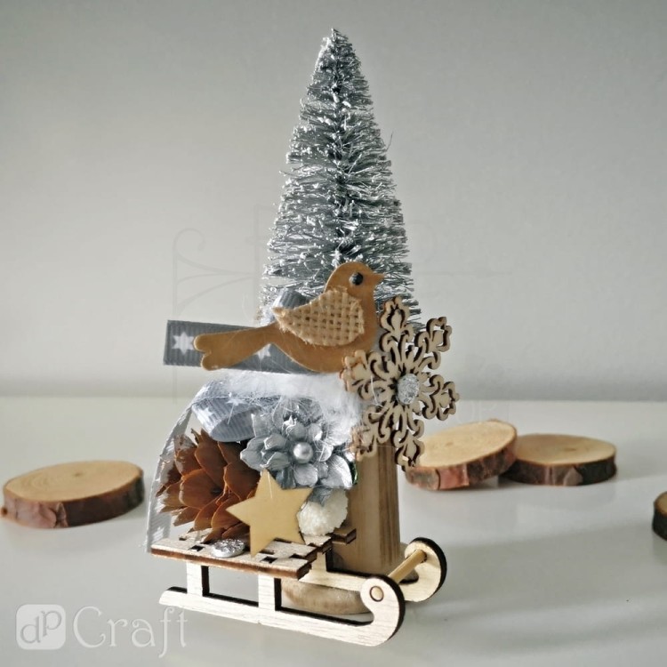 Kształty z drewna - Śnieżynki 20 szt. DPDN-064 dpCraft