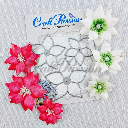 Komplet wykrojników kwiaty poinsecji CP-74 Craft Passion