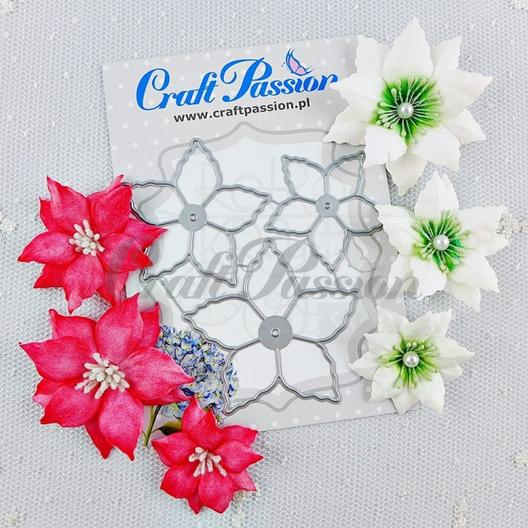 Komplet wykrojników kwiaty poinsecji CP-74 Craft Passion