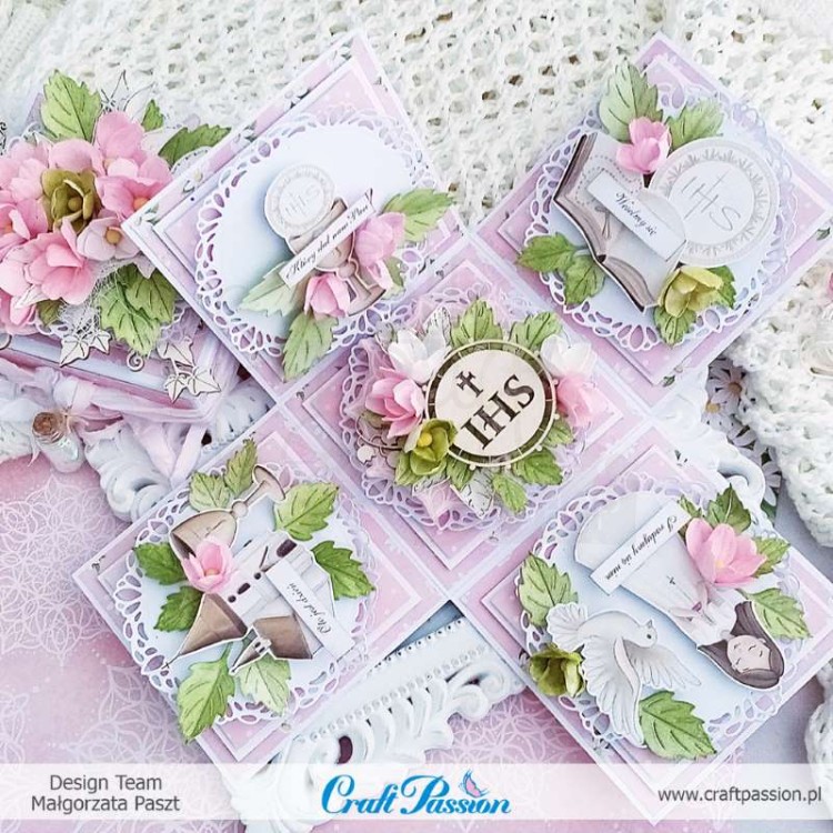 Papier 30x30 elementy do wycinania Communion Memories Komunia CP-CM-PIC Craft Passion