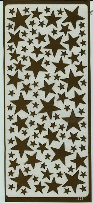Naklejki dekoracyjne ozdobne Gwiazdki różne pełne złote