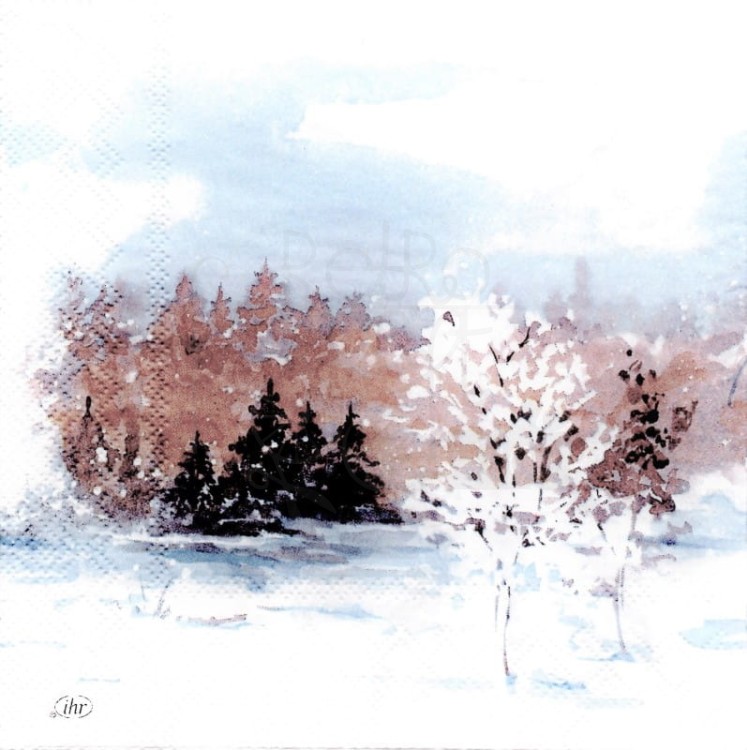 Serwetka 33x33 - Zimowy las
