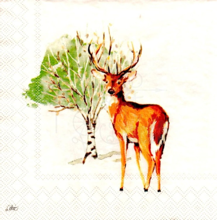 Serwetka 25x25 - Jeleń