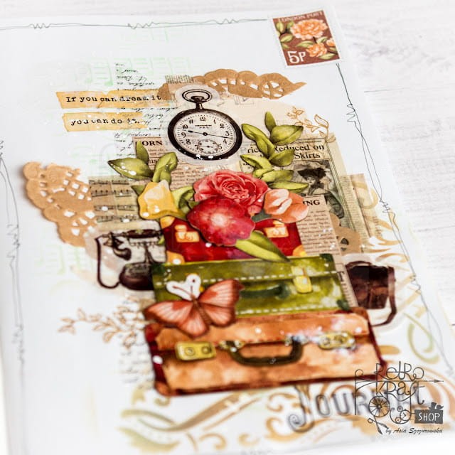 zdobne karty do art journalingu #8 - Times Clipping