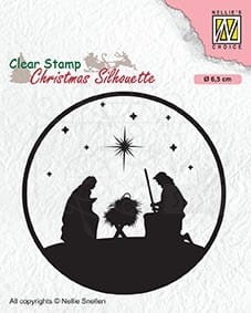 Stempel akrylowy Świąteczna Szopka CSIL014 Nellie's Choice