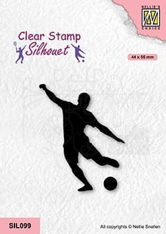 Stempel akrylowy Piłkarz piłka nożna SIL099 Nellie's Choice
