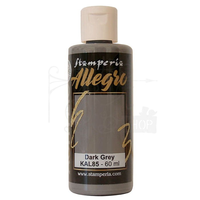 Farba akrylowa Allegro Dark grey Ciemny Ciemny szary 60ml KAL85 Stamperia