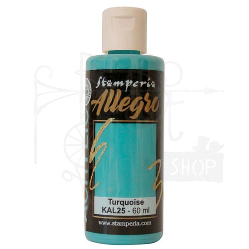 Farba akrylowa Allegro Turquoise Turkusowy 60ml KAL25 Stamperia