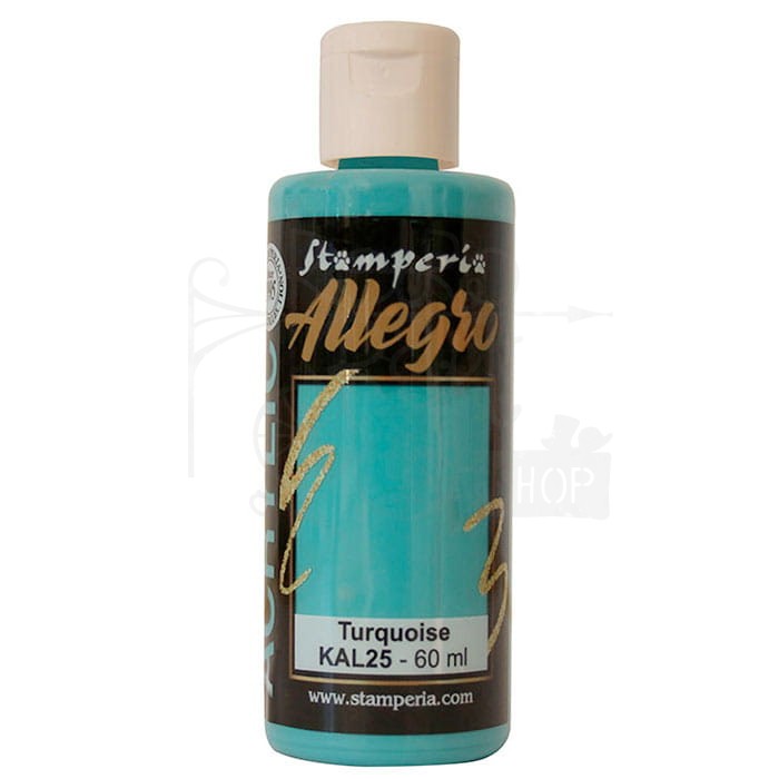Farba akrylowa Allegro Turquoise Turkusowy 60ml KAL25 Stamperia