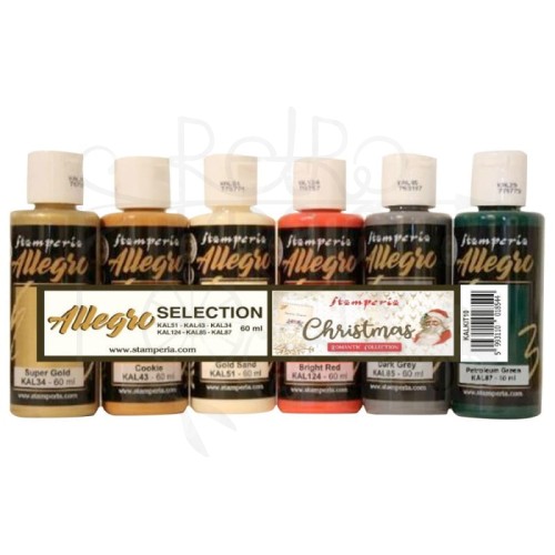 Zestaw farb akrylowych Allegro Romantic Christmas 6x60ml KALKIT10 Stamperia