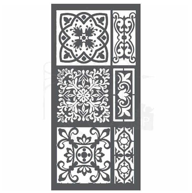 Szablon maska 12x25cm Azulejo KSTDL20 Stamperia