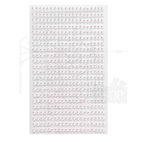 Perełki samoprzylepne 4mm 440 sztuk cream kremowe GRPE-020 dpCraft