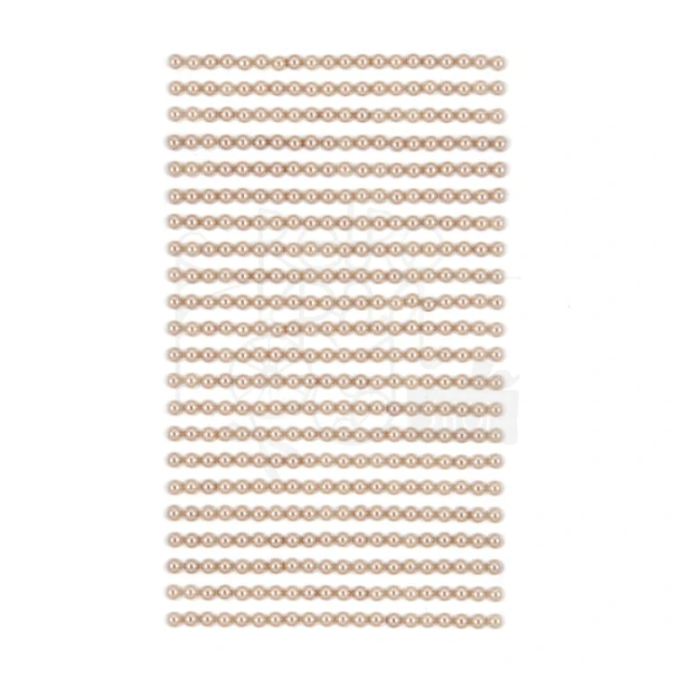Perełki samoprzylepne 4mm 440 sztuk beige beżowe GRPE-023 dpCraft