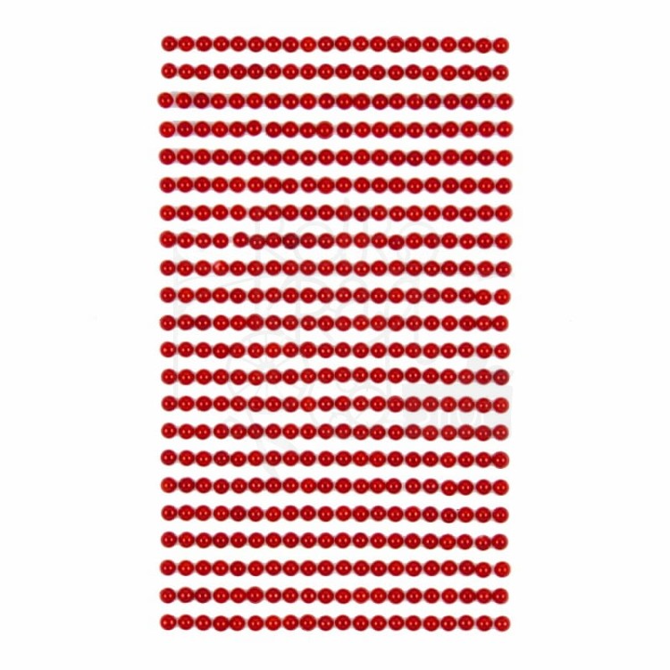 Perełki samoprzylepne 4mm 440 sztuk red czerwone GRPE-024 dpCraft