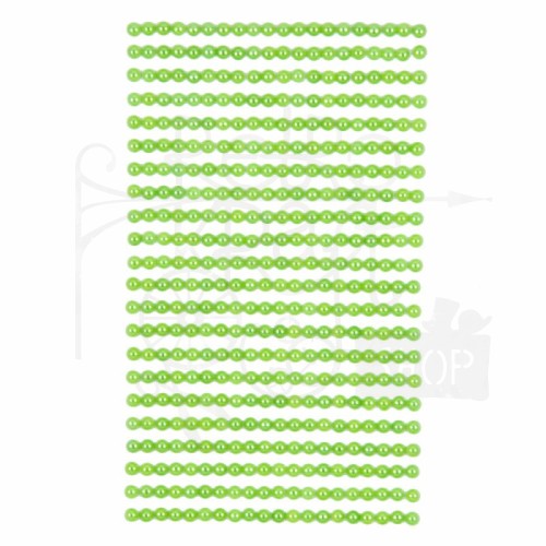 Perełki samoprzylepne 4mm 440 sztuk green zielone GRPE-025 dpCraft