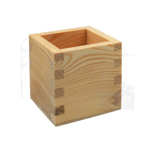 Pudełko otwarte drewniane kwadratowe kubek 8x8x8cm