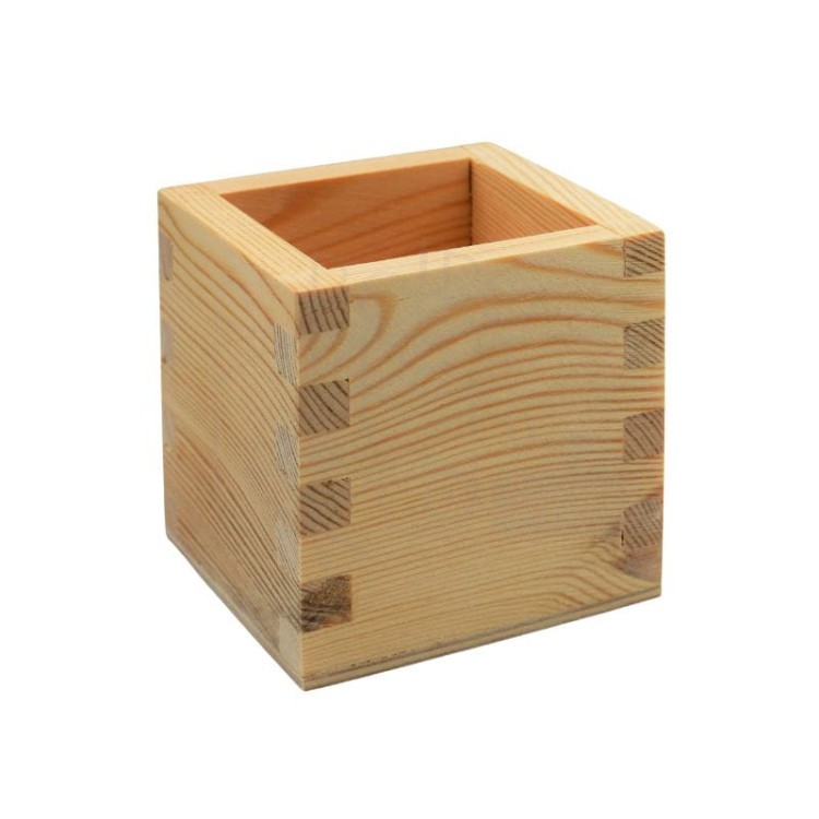 Pudełko otwarte drewniane kwadratowe kubek 8x8x8cm