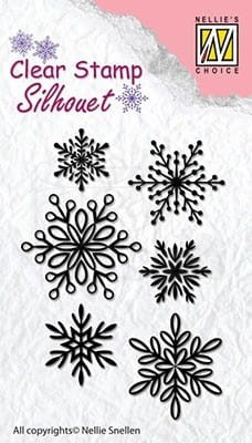 Stempel akrylowy Snowflakes Śnieżynki 6szt. SIL039 Nellie's Choice