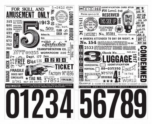 Rub-on transfer 12x19.7cm Idea-Ology Remnant Rubs Rub-Ons Eccentric 2 arkusze TH94237 Tim Holtz